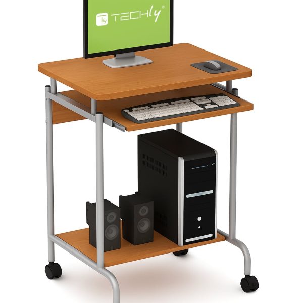 Scrivania Mobile "Compact" per Computer Ripiano Tastiera Scorrevole
