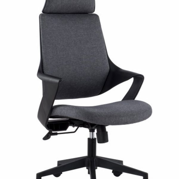 Sedia per Ufficio con Schienale Alto Design Moderno Grigio
