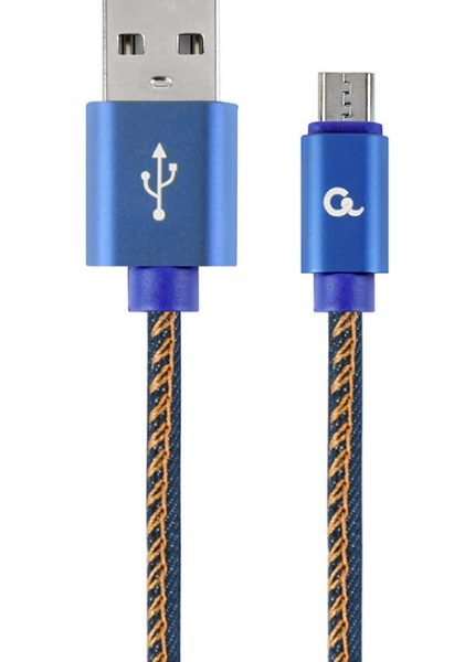 TECHMADE GEMBIRD CAVO MICRO USB CONNETTORI METALLO,2MT BLUE