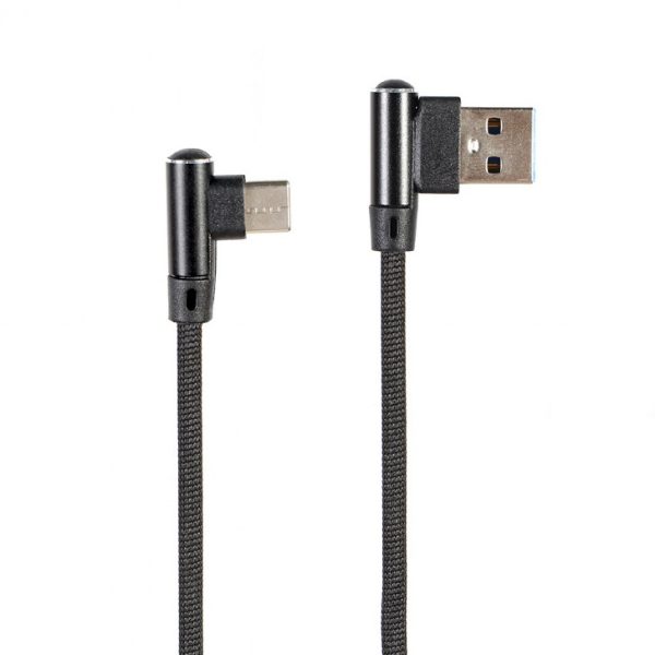 TECHMADE GEMBIRD PREMIUMJEANS TYPE C USB 1MT BLACK ANGOLATO