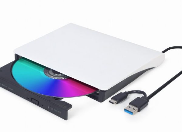 TECHMADE GEMBIRD DVD DRIVE USB ESTERNO,BLACK WHITE