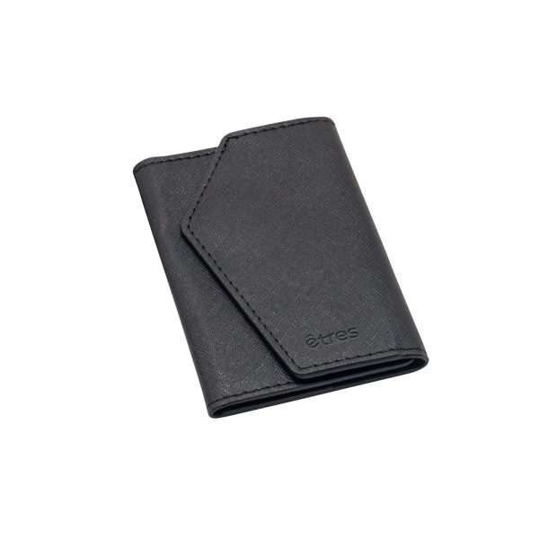 ETRES SMART WALLET EASYSAFFIANO BLACK