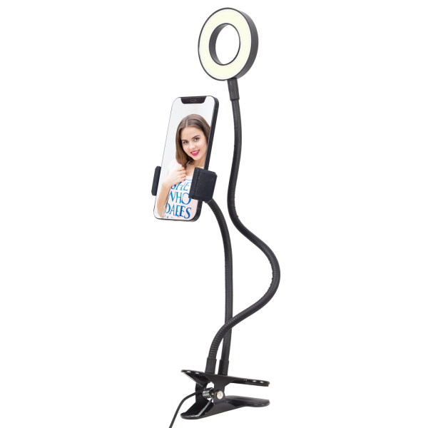 TECHMADE GEMBIRD SELFIERING LIGHT CON PHONE HOLDER
