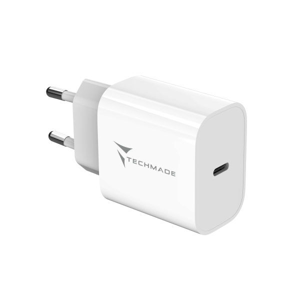 TECHMADE CARICABATTERIE20W CON UNA PORTA USB-C OUTPUT