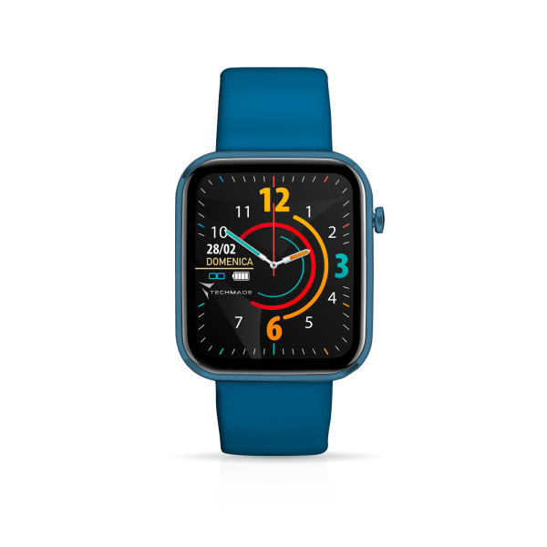 TECHMADE HAVA SMARTWATCHCON FRAME IN ALLUMINIO 1.68" BLUE