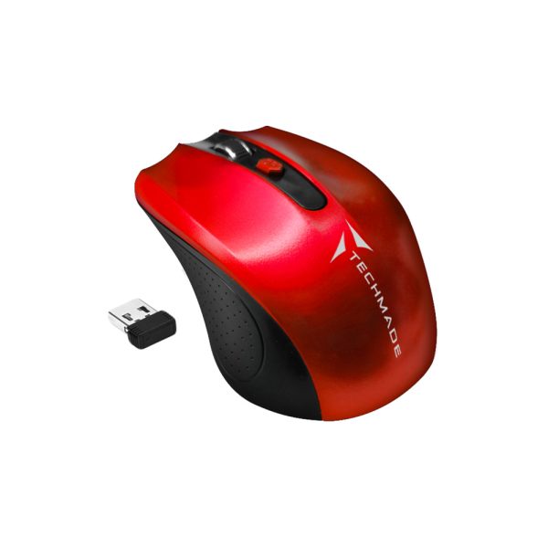 TECHMADE MOUSE WIRELESSTM-XJ30-RED